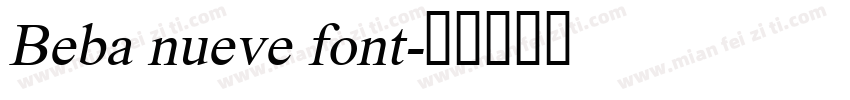 Beba nueve font字体转换